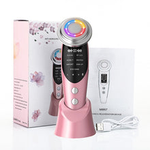 Load image into Gallery viewer, 7 In 1 RF Face Massager Skin Rejuvenation Mesotherapy Facial Lifting LED Phototherapy Wrinkle Remover Beauty Vibration Device
