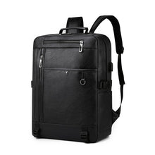 Load image into Gallery viewer, High Quality PU Leather Backpack Men Multifunctional Luxury Urban Bag For Laptop 13.3 Inches Waterproof Anti-theft Rucksack Man