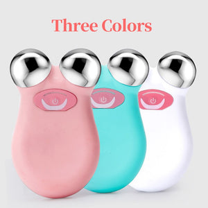 EMS Face Lifting Microcurrent Roller Massager Portable Anti Wrinkle Facial Skin Tightening Slimming Machine Cellulite Massage
