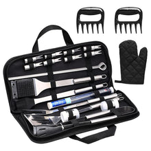 Load image into Gallery viewer, 25PCS/Set Stainless Steel Barbecue Grilling Tools Set BBQ Utensil Accessories Camping Outdoor Cooking Tools Kit with Carry Bag