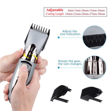 Load image into Gallery viewer, USB Rechargeable Electric Hair Clippers With Replacement Stainless Steel Blade Cutter Trimmer For Men Hair Styling Machine