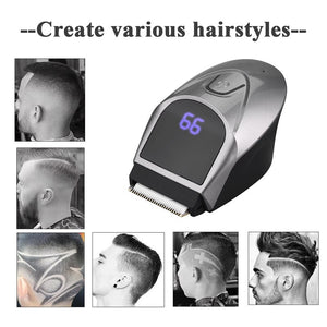 2 In 1 Electric Hair Clippers Beard Trimmer LED Display Hair Cutter Replacement Blades Rechargeable Shaver Machine