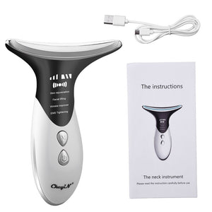 Neck Beauty Device Removal Double Chin LED Photon Treatment Anti-wrinkle Intelligent Temperature Control Massage Instrument