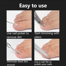 Load image into Gallery viewer, Toe Nail Clippers Nail Correction Thick Nails Ingrown Toenails Nippers Cutters Dead Skin Dirt Remover Pedicure Care Tool Pro