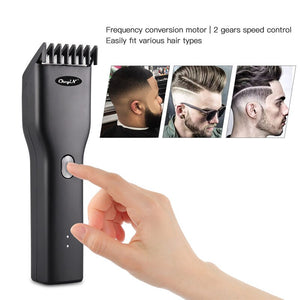 Professional Hair Trimmer Cordless USB Rechargeable Electric Hair Clipper Cutter Machine Adjustable Comb Hair Cutter For Men