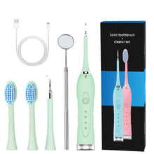 Load image into Gallery viewer, 2 in 1 Sonic Dental Scaler Electric Toothbrush USB Rechargeable Tooth Calculus Remover Teeth Whiten Stains Tartar Cleaner