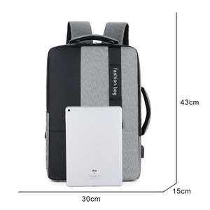 Mens Backpack Business Multifunctional Rrban Bag For Laptop USB Charging Waterproof Oxford Cloth Wear-resistant Rucksack Man