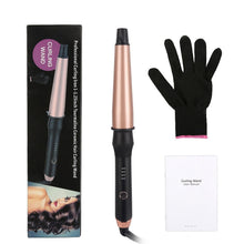 Load image into Gallery viewer, Professional Curling Iron 1.25 Inch Tourmaline Ceramic Hair  Wand Dual Voltage Anti-scalding Include Heat Resistant Glove
