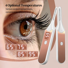 Load image into Gallery viewer, Portable Electric Heated Eyelash Curler Women Makeup Irons Brush Natural Curling Long Time Lasting Beauty Tools With LED Display
