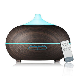 550ml Air Humidifier Wood Remote Control Electric Essential Oil Aroma Diffuser Ultrasonic Humidifier With LED Light For Home