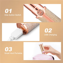 Load image into Gallery viewer, Portable Electric Eyebrow Trimmer Women Eye Brow Hair Remover Epilator USB Rechargeable Face Lips Shaver Lipstick Shape Haircut
