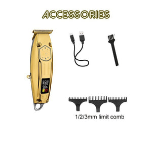 Professional Cordless Hair Clippers for Men Rechargebale LED Display Beard Trimmer Barber Haircut