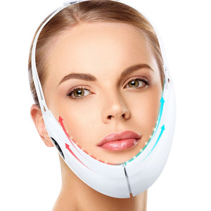 EMS Facial Massager V-Line Lift Up Belt Double Chin Reducer Machine LED Face Slimming Vibration Massage Cellulite Jaw Device
