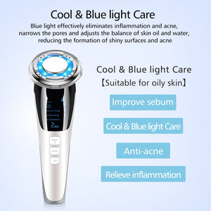 Electroporation RF Radio Frequency Facial LED Photon Light Treatment Machine Face Lifting Beauty Skin Massager