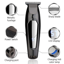 Load image into Gallery viewer, LCD Digital Display Rechargeable Hair Clipper Retro Electric Clipper Hair Salon Strong Electric Fader