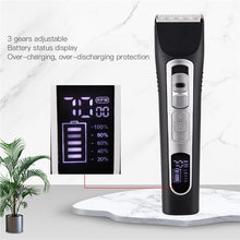 Load image into Gallery viewer, Electric Hair Clipper For Men Rechargeable Shaver Cordless Hair Cutter Digital Beard Hair Trimmer Barber Cutting Razor Machine