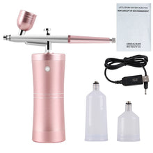 Load image into Gallery viewer, Rechargeable Face Spary Airbrush Kit Compressor Spray Pump Dual Action Handheld Airbrush for Makeup