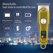 Load image into Gallery viewer, Digital Electric Hair Clippers Portable Hair Trimmer R-Blade Styling Barber Shavers Fast Charging Hair Cutter Machine