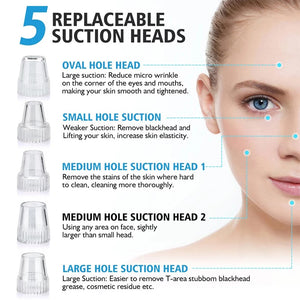 Electric Facial Blackhead Remover Vacuum Acne Spots Pore Black Dot Cleaner Pimple Remover Face Deep Cleaning Machine Beauty Tool