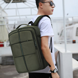 Large-capacity Men's Backpack Multifunction USB Charging Bagpack Male Business Bag For Laptop 17.6 Inch Expandable Rucksack