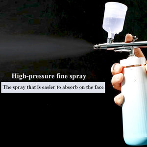 Rechargeable Facial Steamer Sprayer Nano Ionic Facial Steamer Oxygen Injection Sprayer Face Moisturizing SPA Skin Care Machine