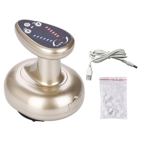 Professional Gua Sha Scraping Rechargeable Massage Tool Multifunctional Body Scraping Massage Device For Health Care In Home (Gold)
