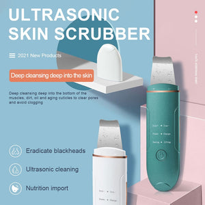 Ultrasonic Skin Scrubber Face Deep Cleaning Machine Peeling Shovel Facial Pore Cleaner Face Skin Scrubber Lifting Machine