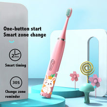 Load image into Gallery viewer, For Children Electric Toothbrush Cartoon Pattern Kids with  Replace The Toothbrush Head Ultrasonic Electric Toothbrush