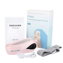 Load image into Gallery viewer, Chin V-Line Up Lift Belt Machine Blue LED Photon Face Lifting Slimming Vibration Massager Double Chin Reducer