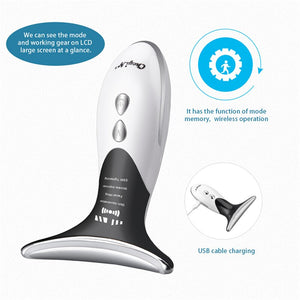Neck Beauty Device Removal Double Chin LED Photon Treatment Anti-wrinkle Intelligent Temperature Control Massage Instrument