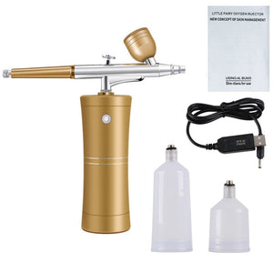 Rechargeable Face Spary Airbrush Kit Compressor Spray Pump Dual Action Handheld Airbrush for Makeup