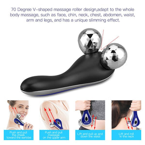 3D Roller Face Massager Thin Face Full Body Shape Slimming Massager Lifting Wrinkle Remover Facial Massage Relaxation Tool