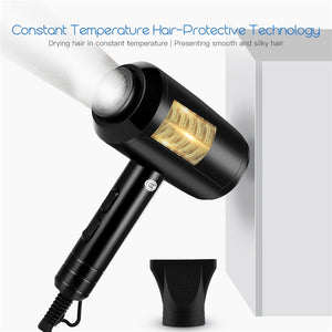 Mini Hair Dryer Powerful Clod Hot Wind Hair Blow Dryer Travel Home Fast Drying Low Noise With Air Collecting Nozzle Dryer
