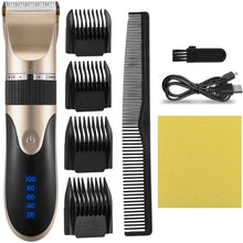 Load image into Gallery viewer, Professional Hair Clipper Men Barber Rechargeable Beard Trimmer Ceramic Blade Hair Cutting Machine Low Noise Haircut Adults Kids
