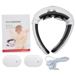 Electric Pulse Back And Neck Massager Far Infrared Heating Pain Relief Health Care Relaxation Tool Unisex