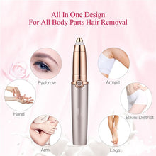 Load image into Gallery viewer, USB Rechargeable 3D Arch Blade Lady Shaver Circular Arc Cutter LED Light Design Painless Epilator Mini Hair Removal Trimmer