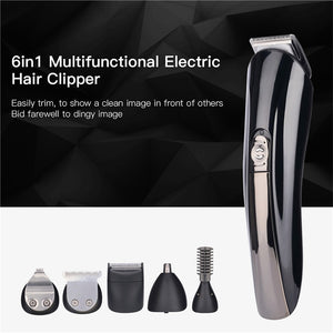 Professional Electric Cordless Hair Clipper Rechargeable Shaver Eyebrow Shaving Trimer Beard Cutting Sets For Nose Ear Hair Male