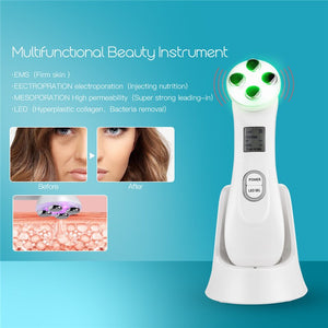 Multifunctional EMS Electroporation Professional Beauty Instrument RF Radio Facial Skin Care Frequency Beauty Massager Device
