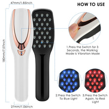 Load image into Gallery viewer, 3-IN-1 USB Rechargeable Hair Growth Infrared Electric Massage Anti Hair Loss Phototherapy Scalp Massager Comb LED Light