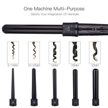 Load image into Gallery viewer, Hot  5 Part Hair Curling Iron Machine 5P Ceramic Hair Curler Set 5 Sizes 09-32mm Curling Wand Rollers With Glove