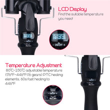 Load image into Gallery viewer, Portable 25mm Waver Deep Curly Hair Machine Curling Iron Heating Temperature Adjust Styling tools with Heat Resistant