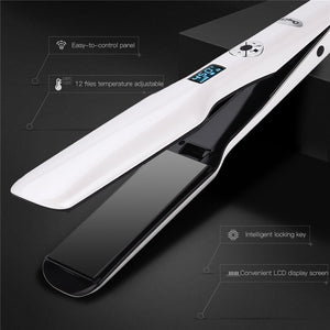 Professional Tourmaline Ceramic Hair Straightener PTC Hair Styling Tool With Wider Heating Plate And LCD Screen Styling Tools