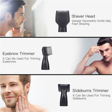 Load image into Gallery viewer, Portable Men Electric Shavers Nose Hair Trimmer Ear Face Shaving Scissors Scraping Razor Eyebrow Clipper Hair Cutting USB Charge