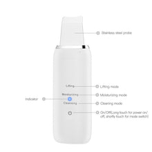 Load image into Gallery viewer, Professional Ultrasonic Skin Scrubber Ion Deep Face Cleaning Peeling USB Rechargeable Facial Care Device Beauty Instrument