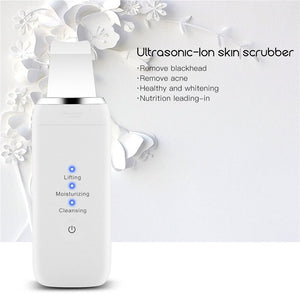 Professional Ultrasonic Skin Scrubber Ion Deep Face Cleaning Peeling USB Rechargeable Facial Care Device Beauty Instrument