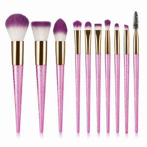 Professional 10pcs Makeup Brushes set Gradient Fan Powder Foundation Brush Eyeshaow Brush kit Fantasy Brushes