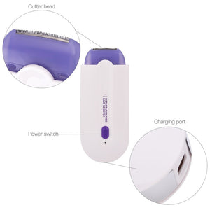 Electric Rechargeable Sense-Light Technology Painless Hair Removal Device Epilator Women Lady Shaver Skin Cleaning Care