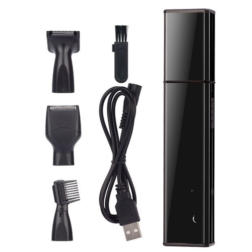 Portable Men Electric Shavers Nose Hair Trimmer Ear Face Shaving Scissors Scraping Razor Eyebrow Clipper Hair Cutting USB Charge
