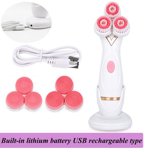 Waterproof Facial Brush Powered Facial Cleansing Spin Brush Electric Ultrasonic Face Cleaning Devices Mini 2 Cleanser Two Speed
