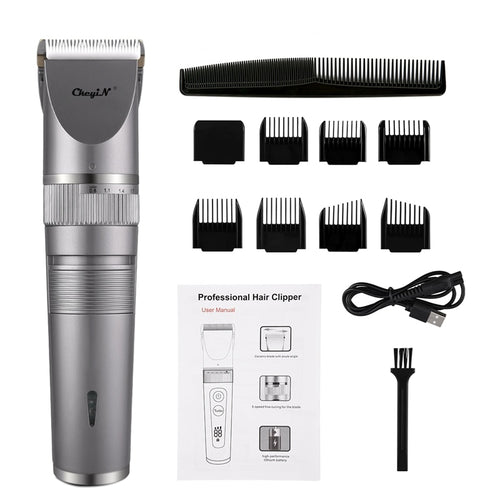 Professional Hair Trimmer Electric Hair Clipper Ceramic Blade Head Trimmer Rechargeable Razor Hair Cutter Barber Machine